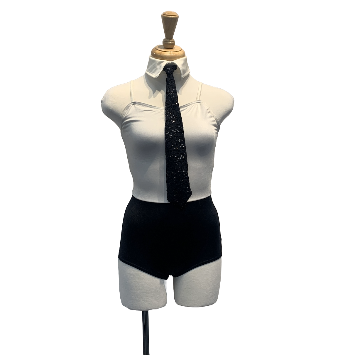 One piece black and white jazz/tap costume