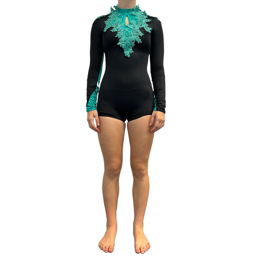 Green and Black Bodysuit Costume