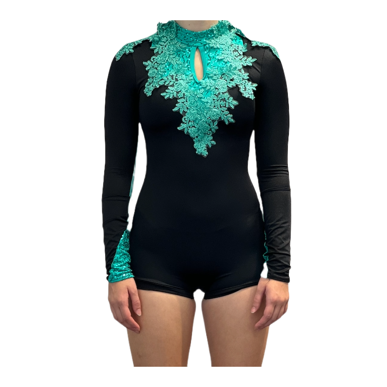 Green and Black Bodysuit Costume