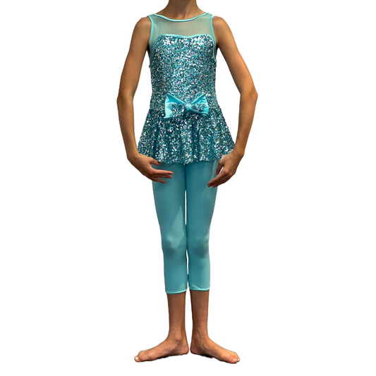 Seafoam One-Piece Sequin Jazz Costume