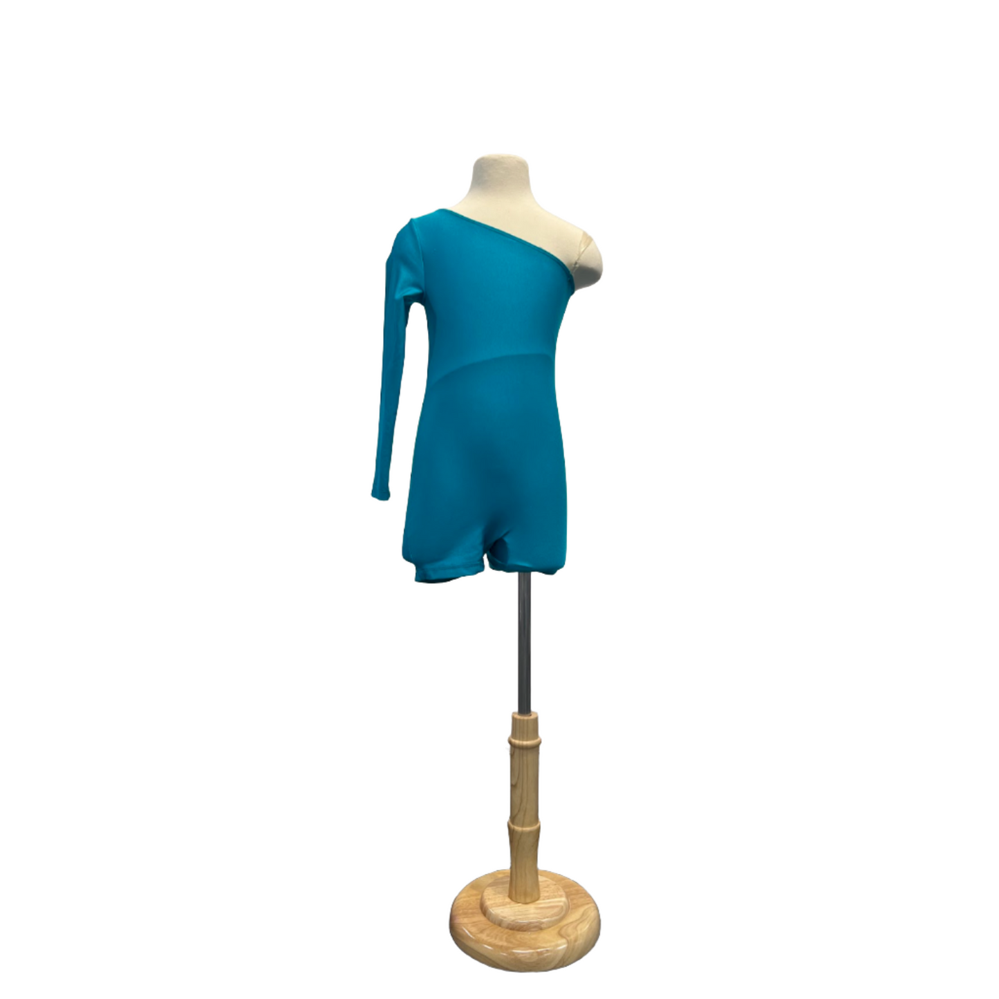 Turquoise one-shoulder bodysuit