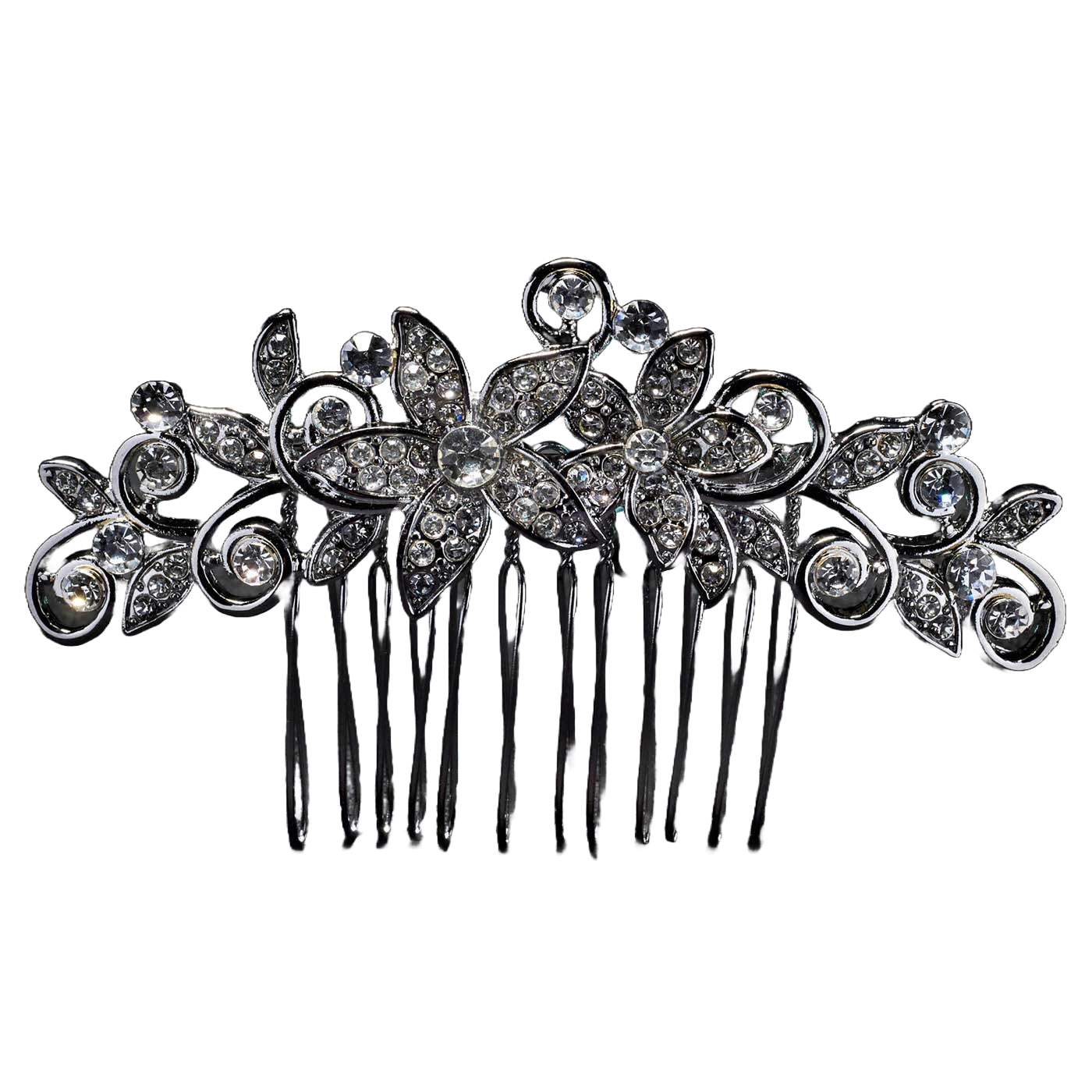 Kissed by Glitter Hair Comb – Crystal Flower