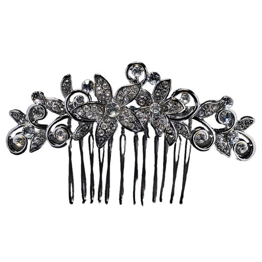 Kissed by Glitter Hair Comb – Crystal Flower