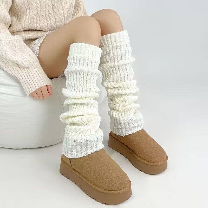 Chunky Ribbed Knit Leg Warmers