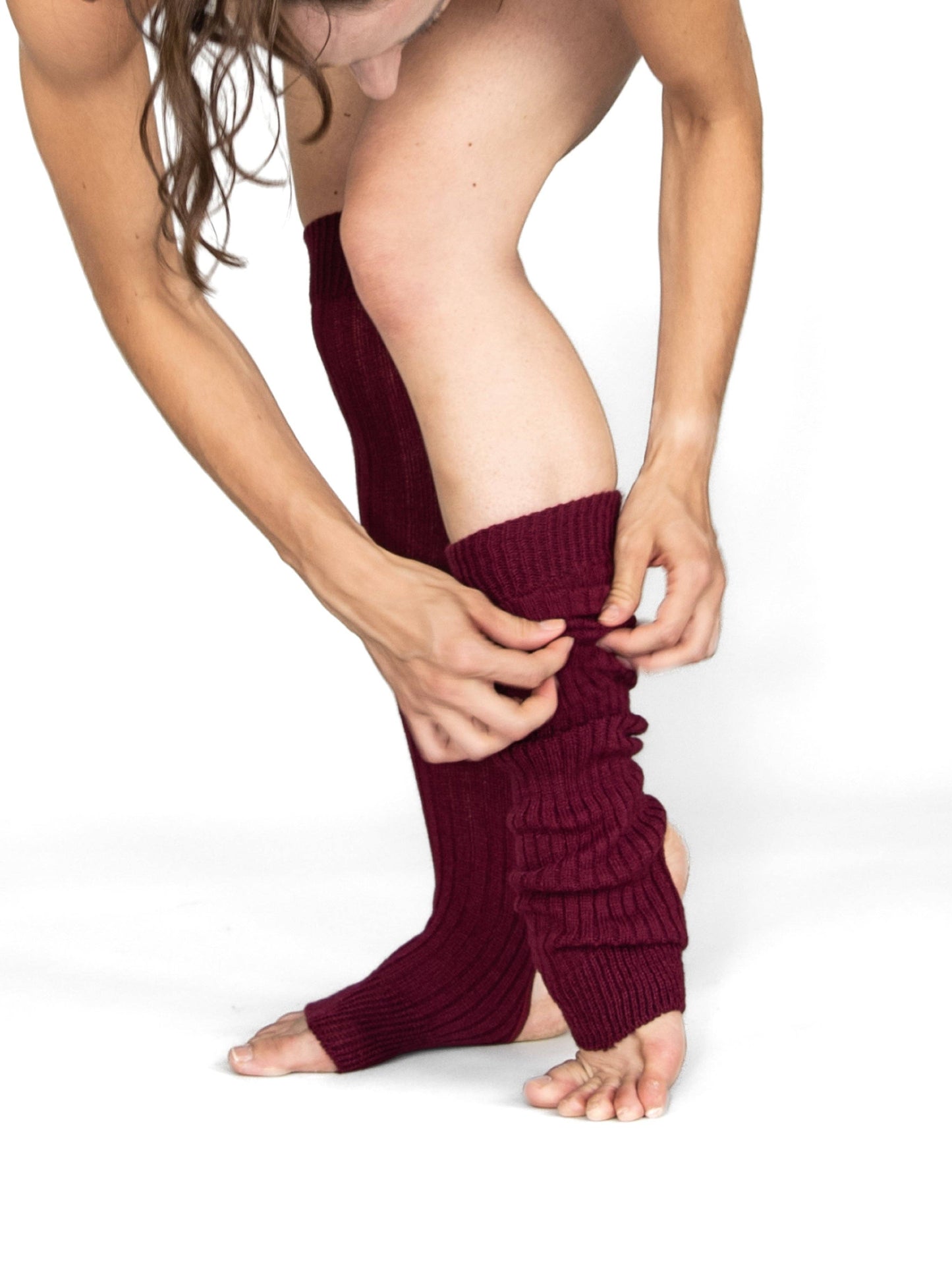 Body Wrappers - Short Stirrup Leg Warmers: LIGHT PINK