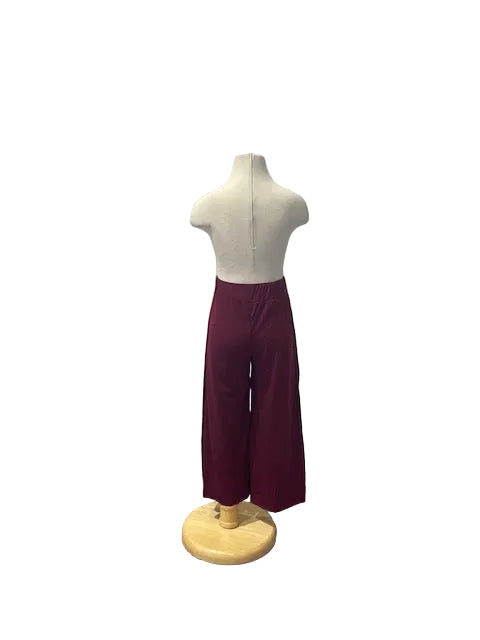 Wide Leg Burgundy Pants