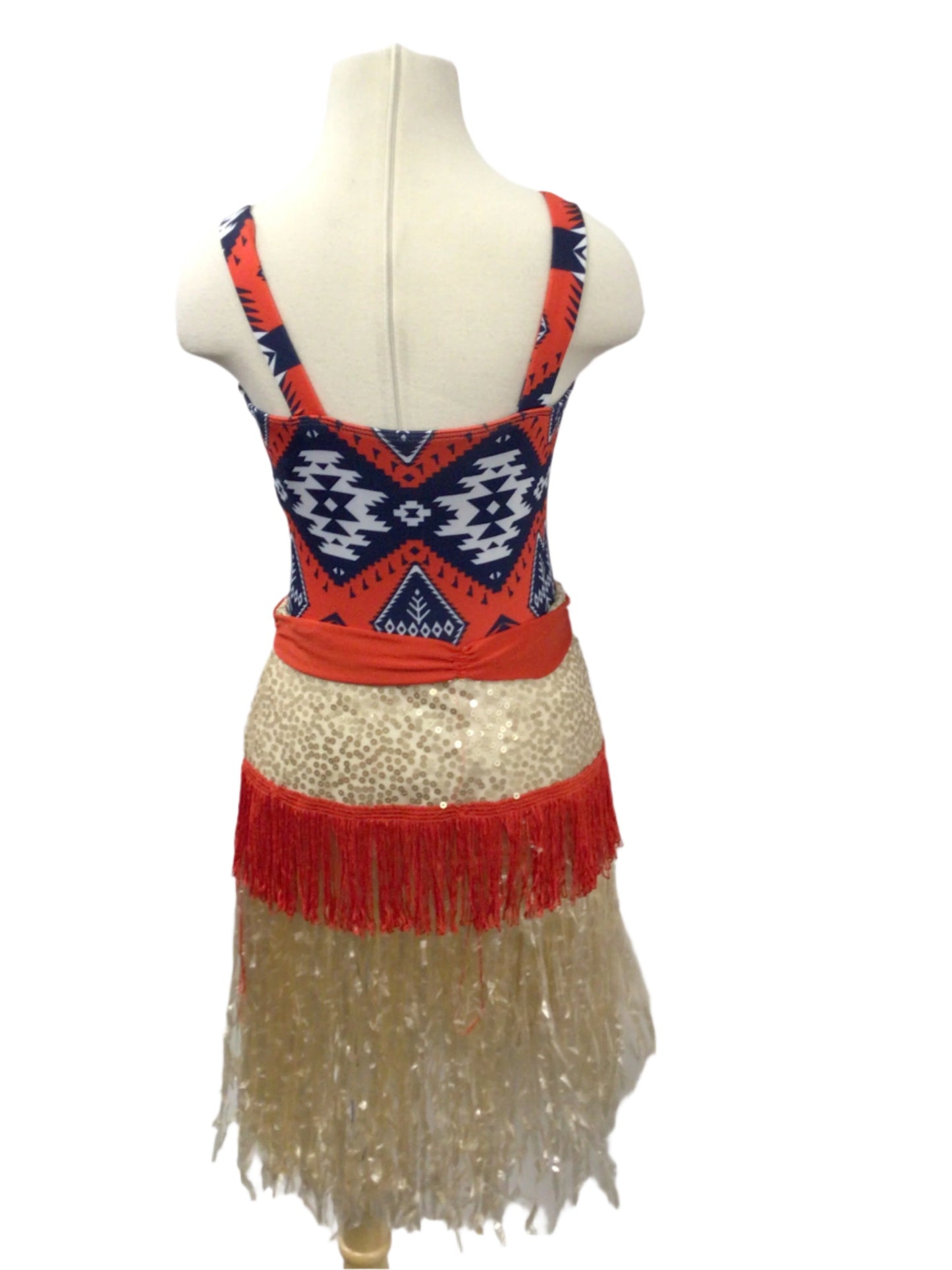 Red and Black Grass Skirt