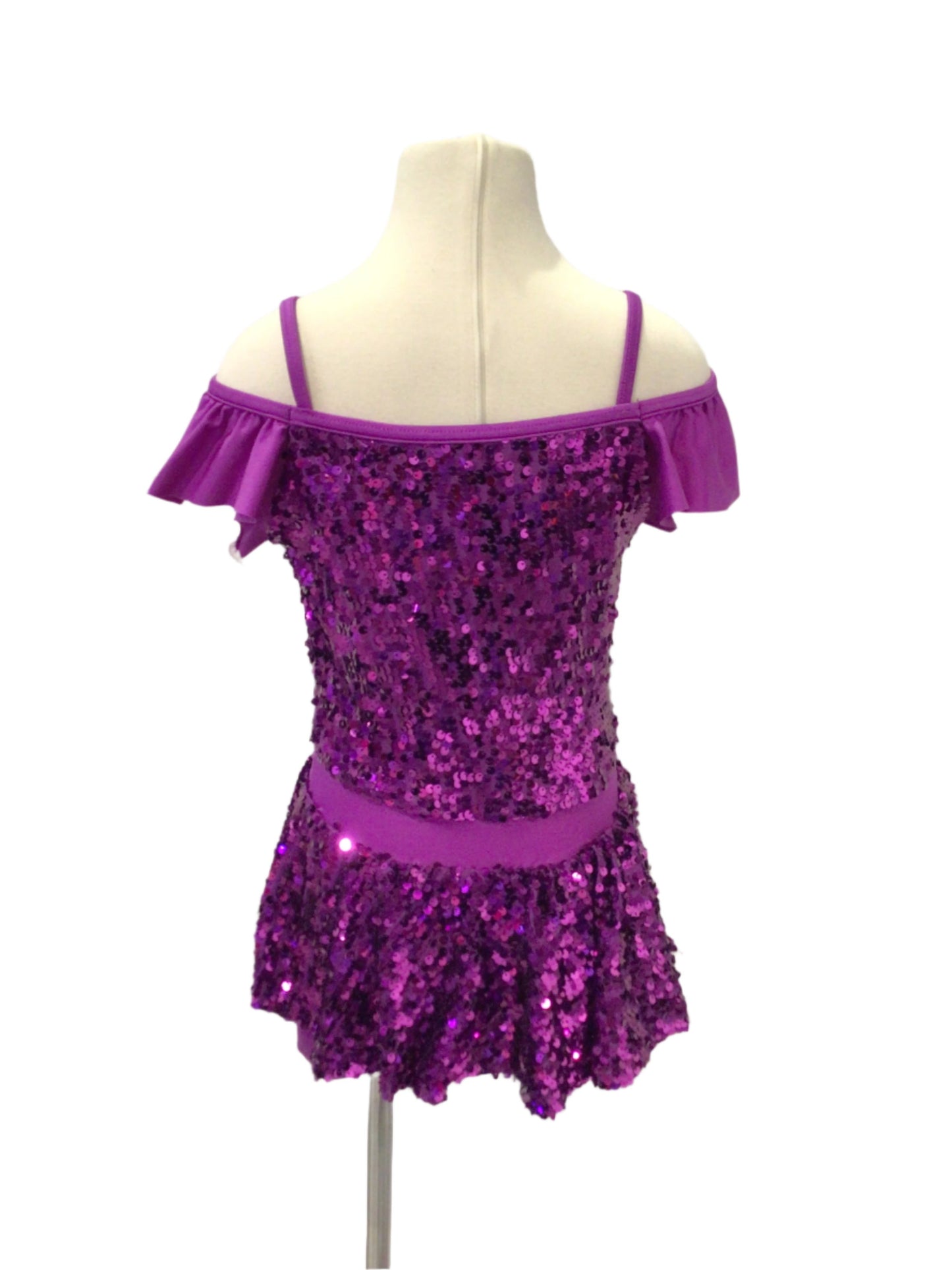 Purple Sequin Jazz Biketard