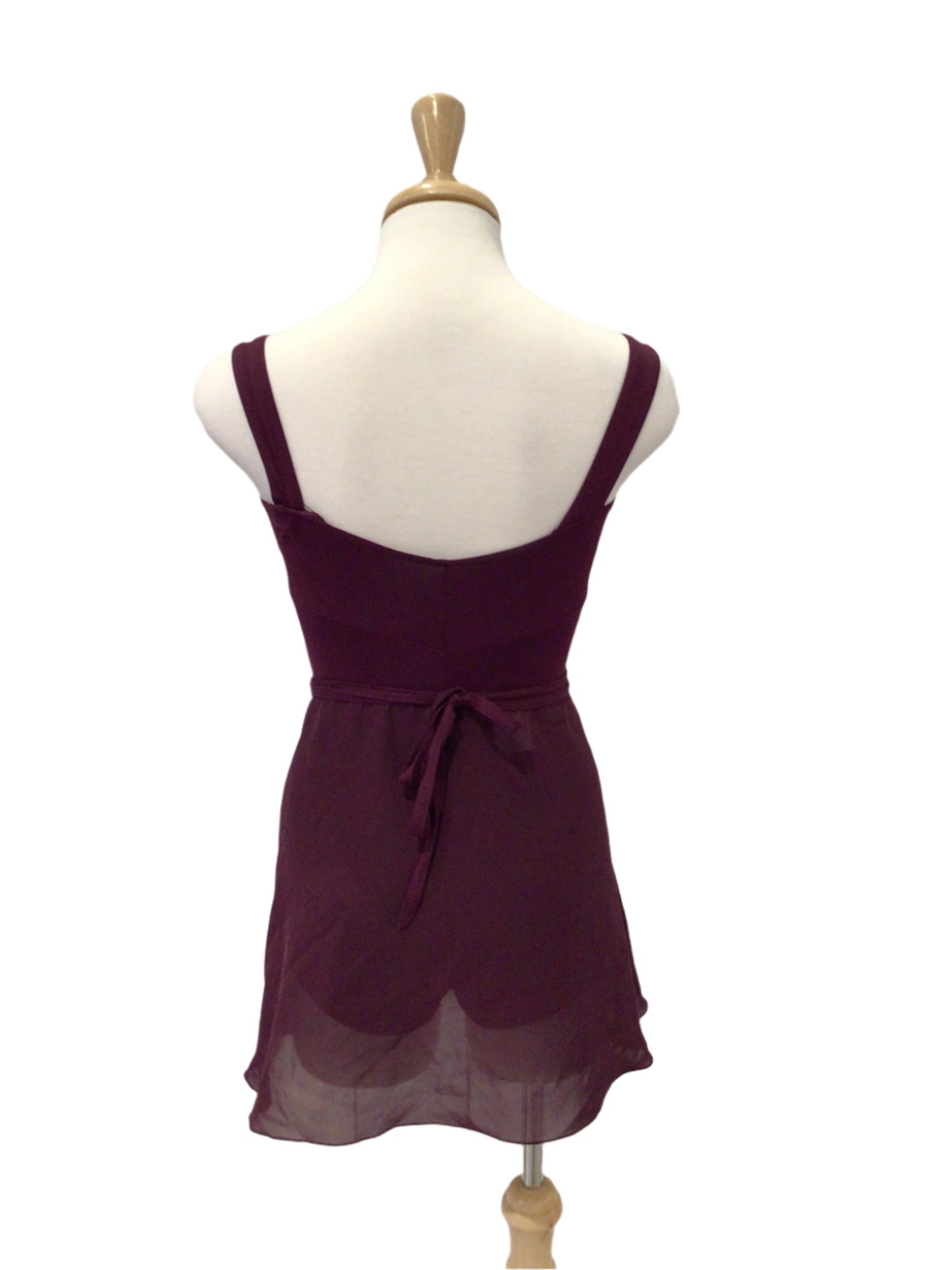 Purple Tank Bodsuit with Wrap Skirt