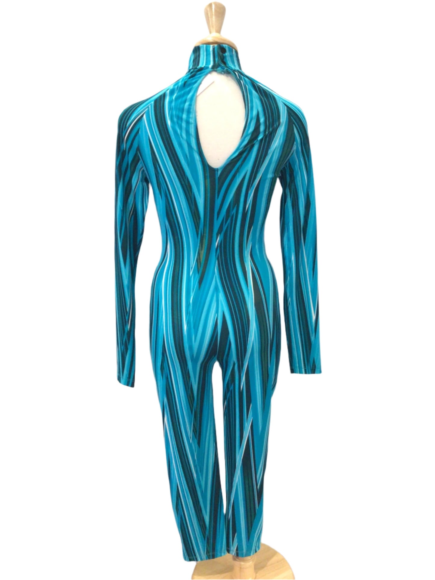 Blue Striped Unitard