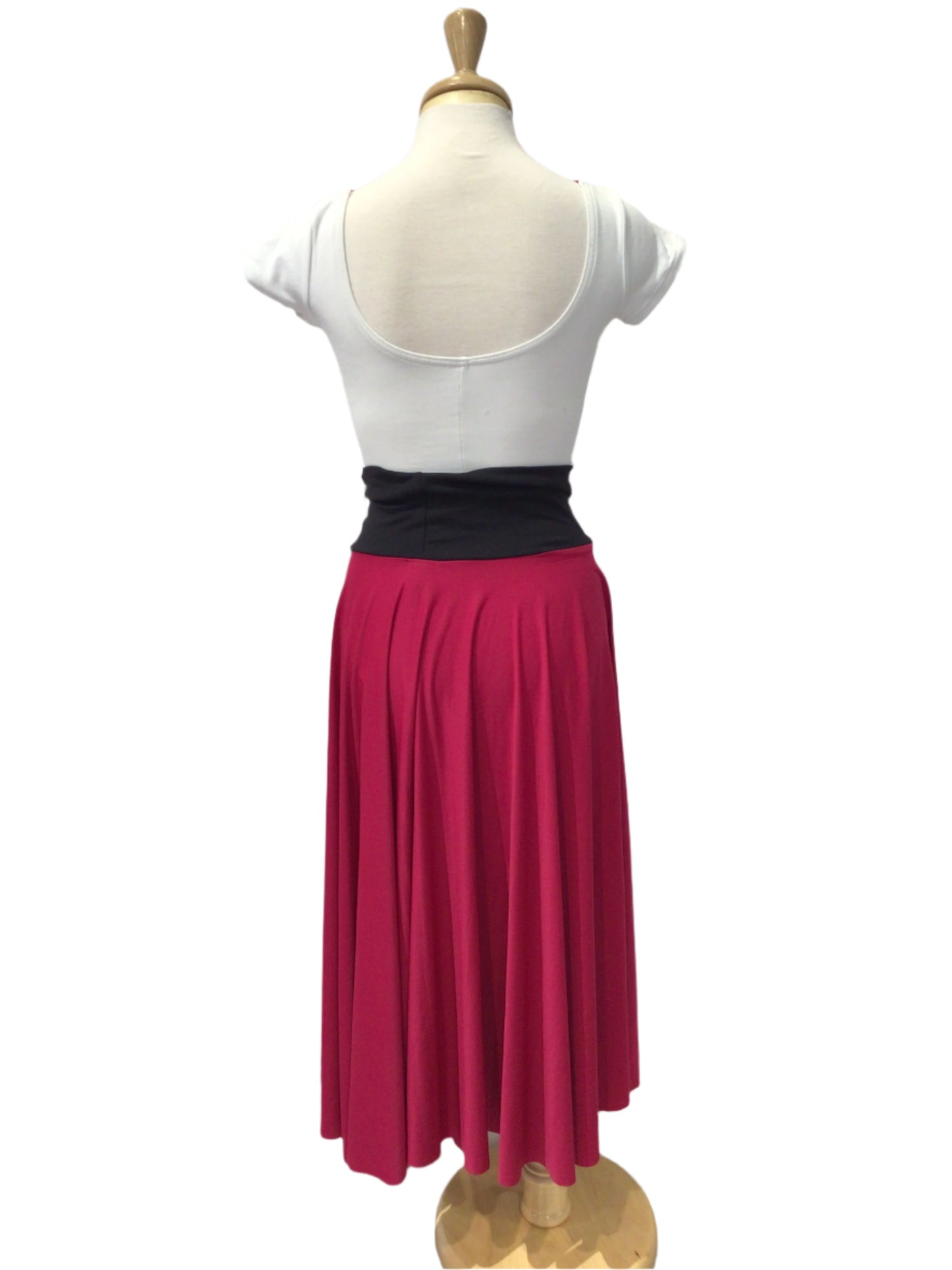 Fuchsia Pink Long Skirt with Bodysuit