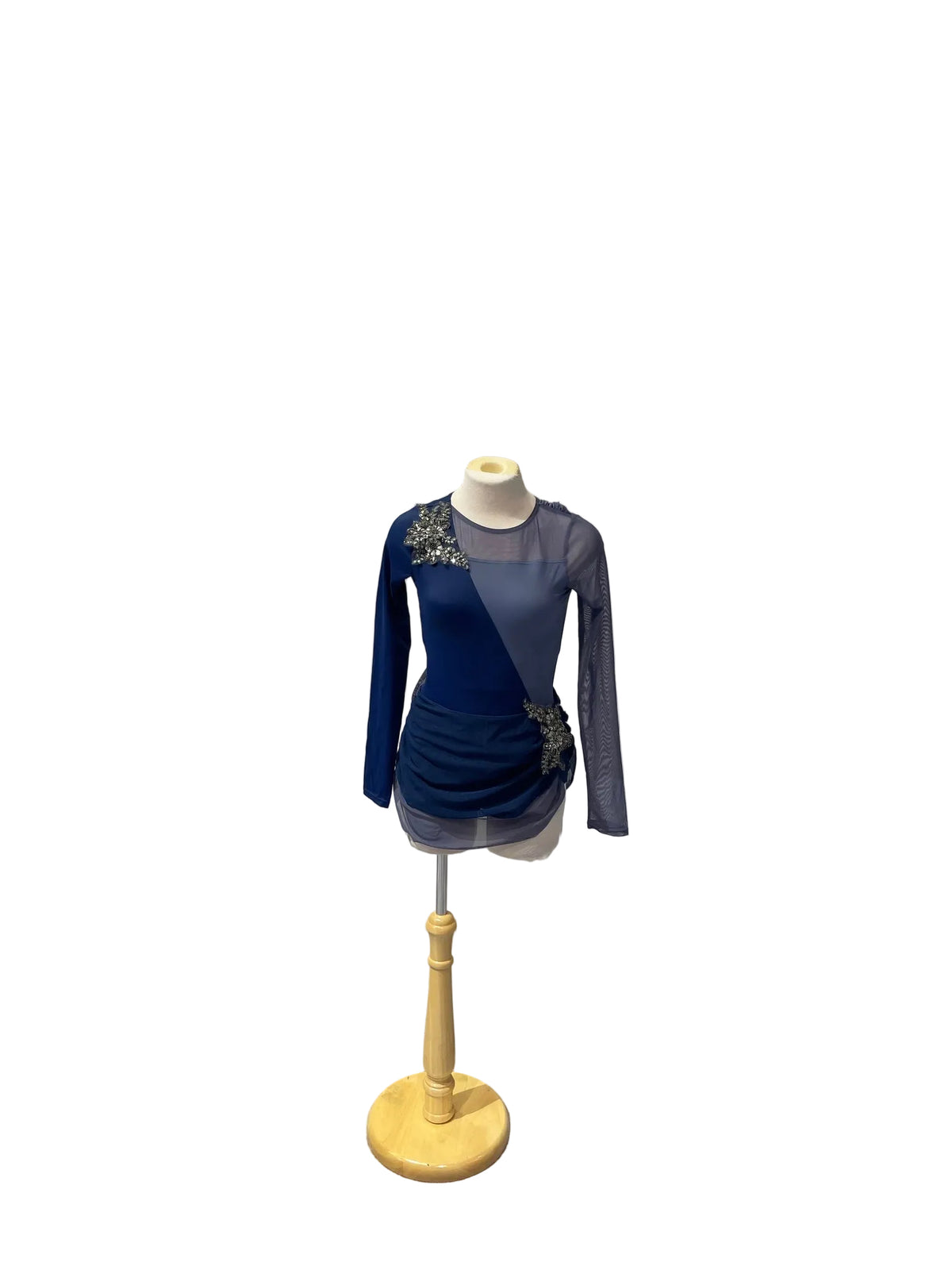 Blue Mesh Dress with Sparkles