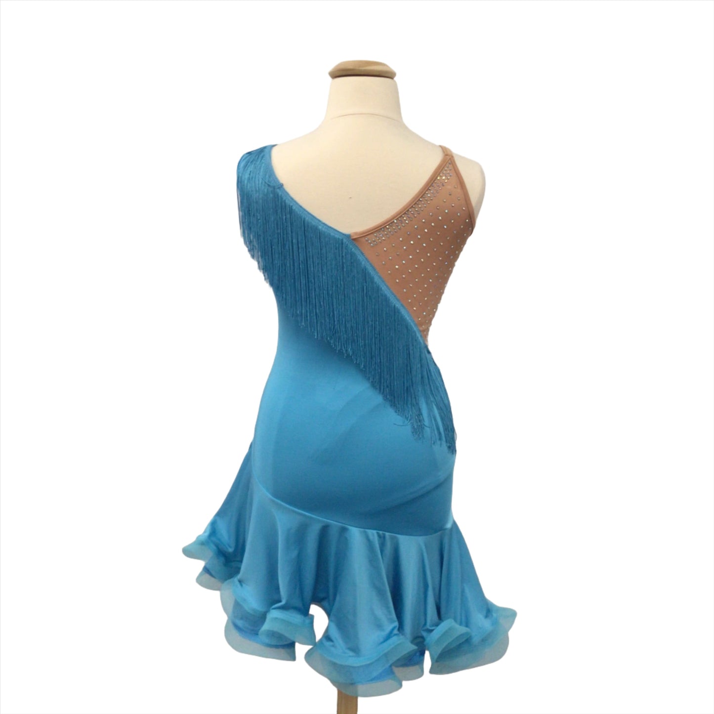 Blue and Bronze Ballroom Dress