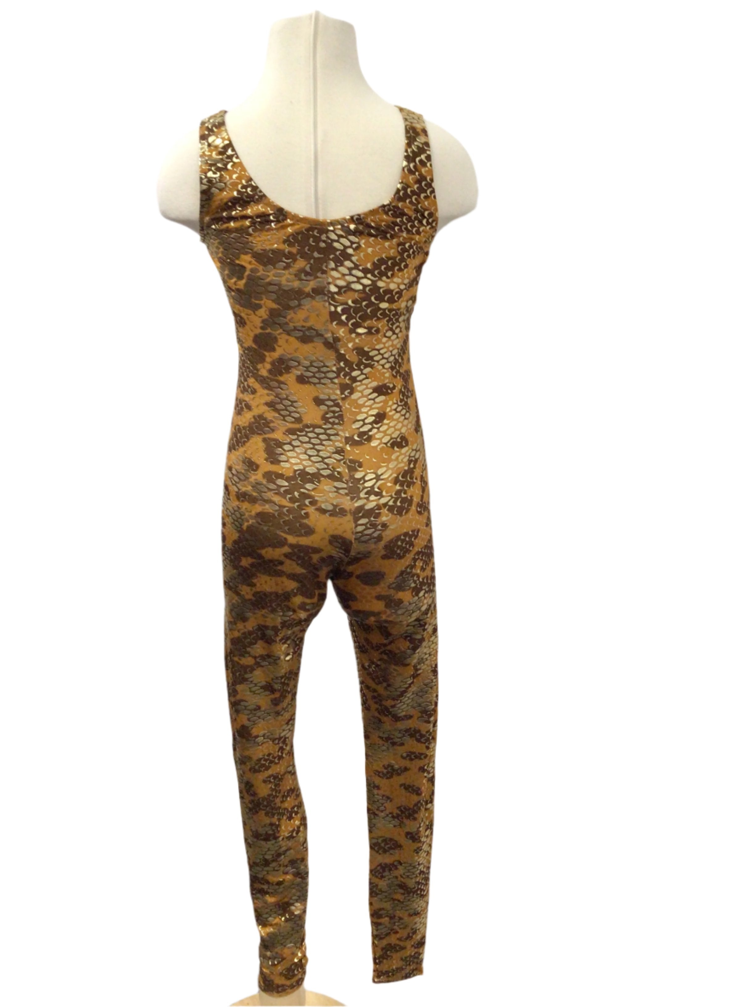 Brown Snake Skin Unitard STRETCH DANCE LTD