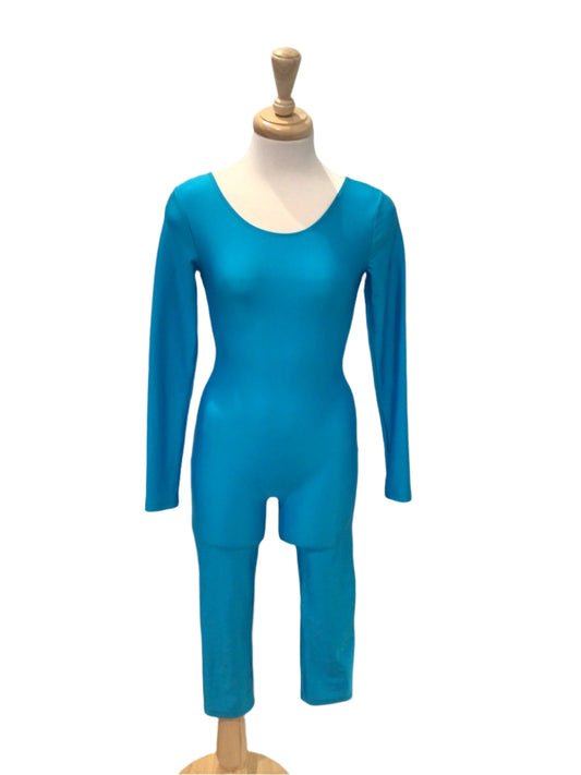 Bright Blue Long Sleeve Unitard