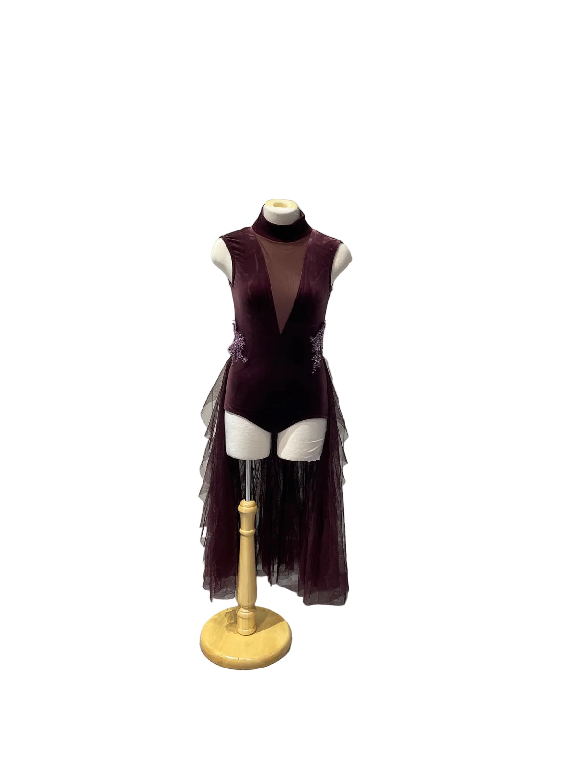 Dark Red Dress Half Skirt