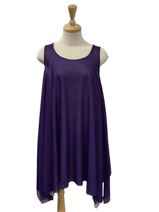 Purple Chiffon Overdress