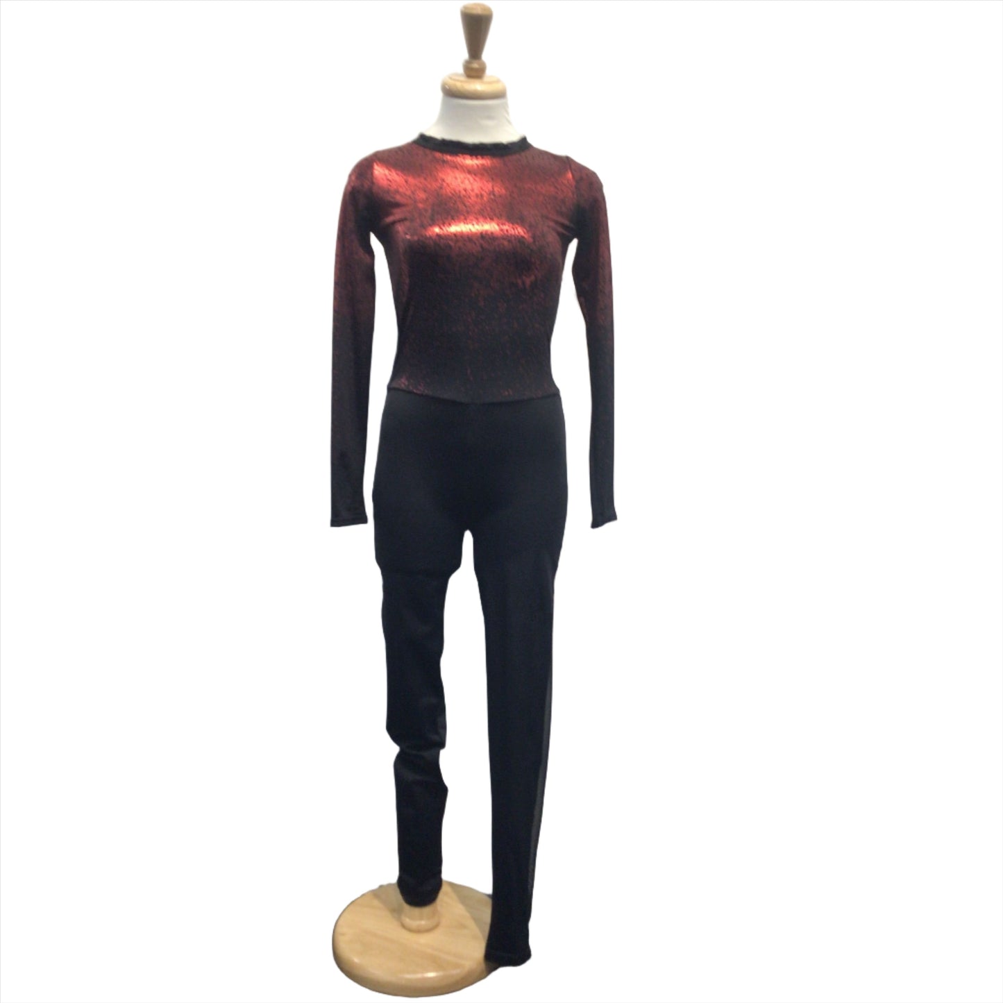 Red and Black Acro Unitard