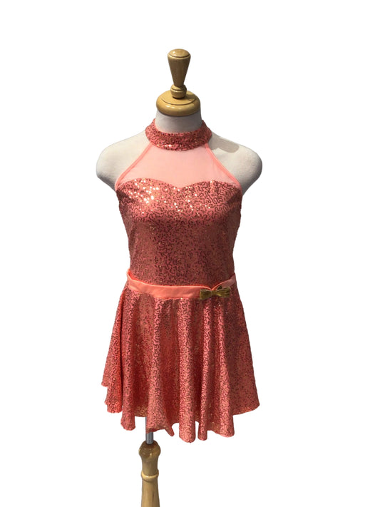 Peachy Pink Sequin Dress
