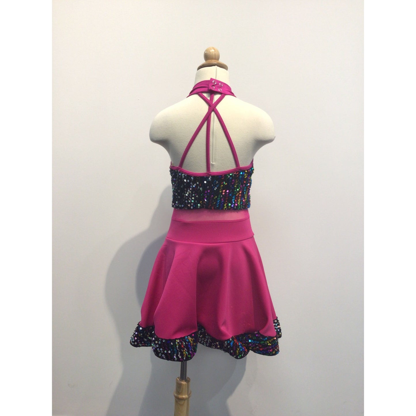 Pink and Raiinbow Sequin Dress