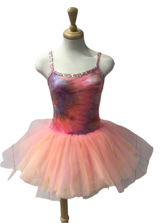 Pink Tie Dye Velvet Tutu