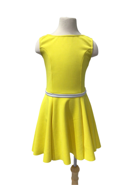 Yellow Boat Neck Dress