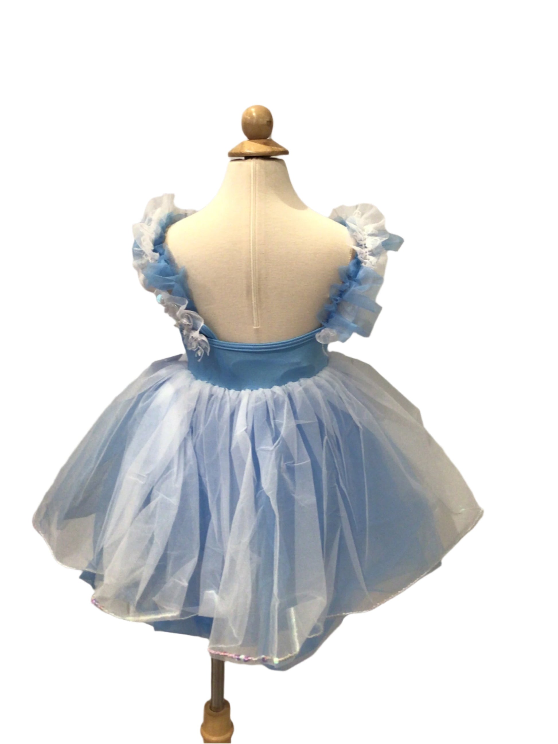 Blue and White Empire Waist Ballet Dress STRETCH DANCE LTD. Blue and White Empire Waist Ballet Dress STRETCH DANCE LTD.