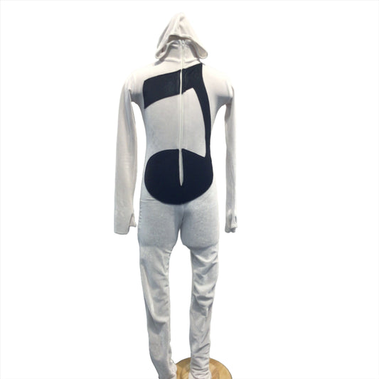 white music note unitard