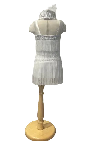 White Fringe Flapper Dress