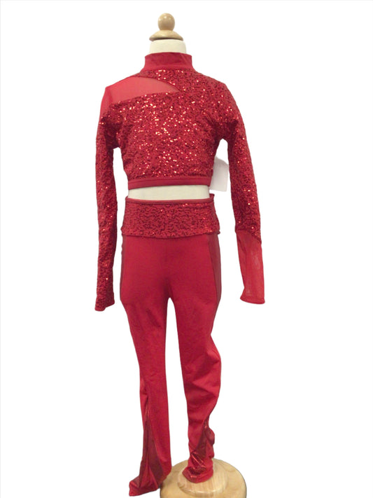 Red Two Piece Jazz Costume