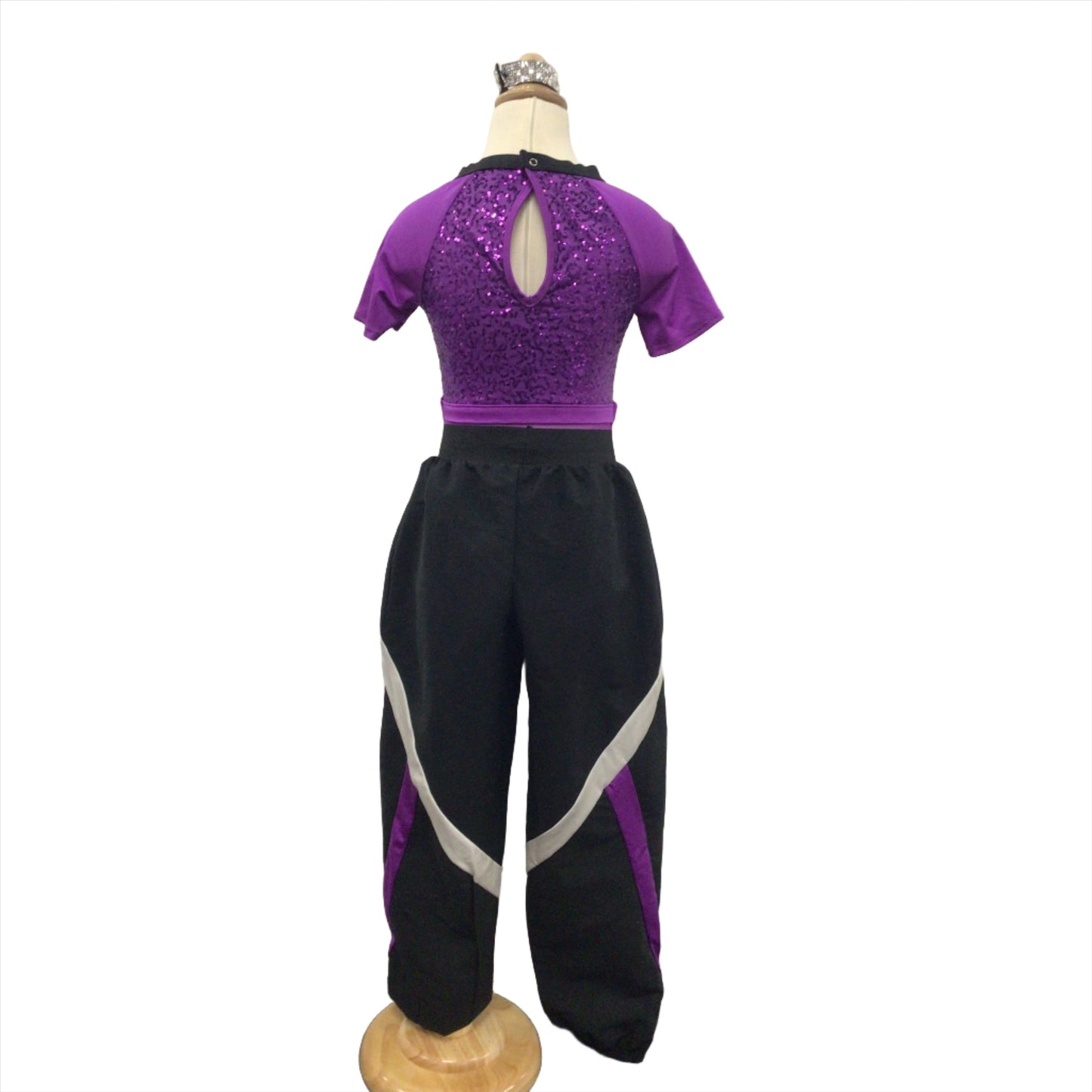 Two Piece Black and Purple Jazz