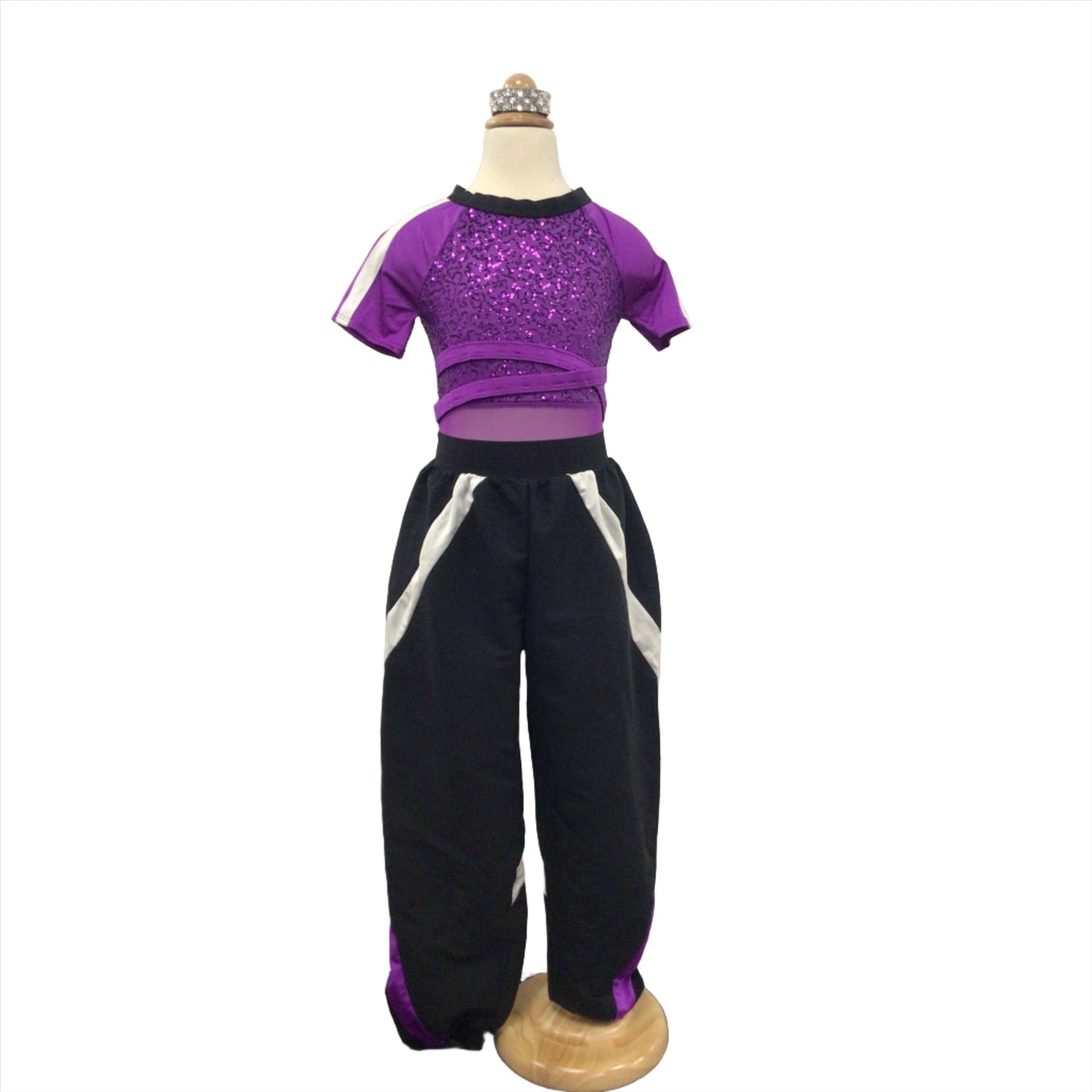 Two Piece Black and Purple Jazz