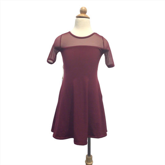 Maroon Short Sleeve dress