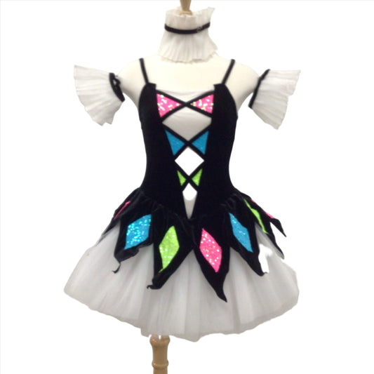 Black Velvet Jester Romantic Tutu