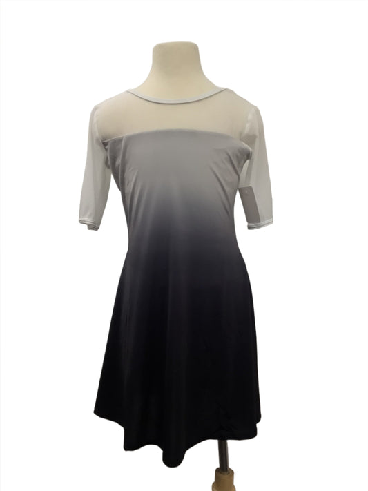 White and Grey Ombre Dress