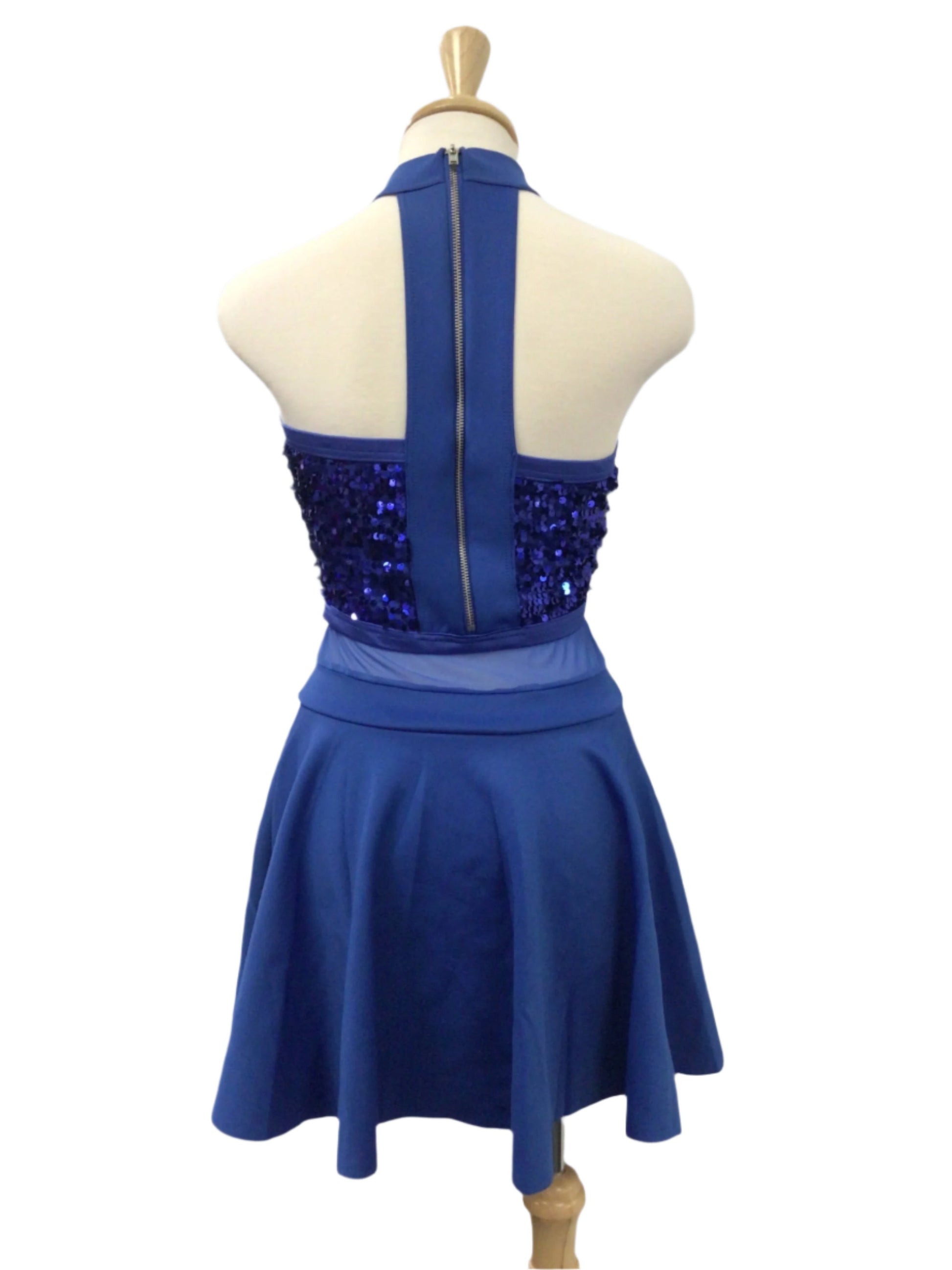 Blue Jazz Dress with Halter STRETCH DANCE LTD. Blue Jazz Dress with Halter STRETCH DANCE LTD.