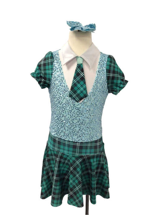 Teal Plaid School Uniform