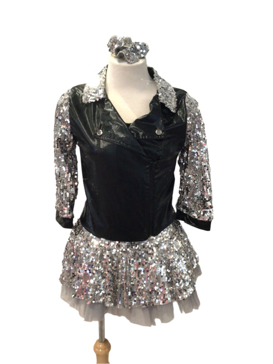 Dress Silver and Black with Jacket