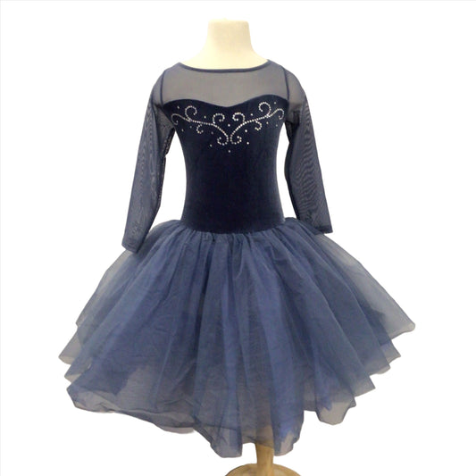 Navy Blue Velvet Romantic Tutu