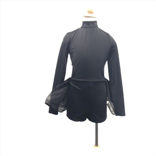 Black Jazz Costume with Short Bustle