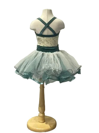 Sage and Cream Flower Dress