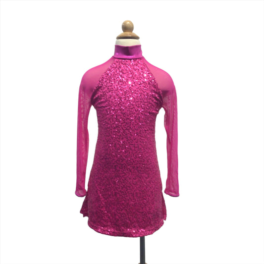 Neon Pink Sparkle Jazz Dress