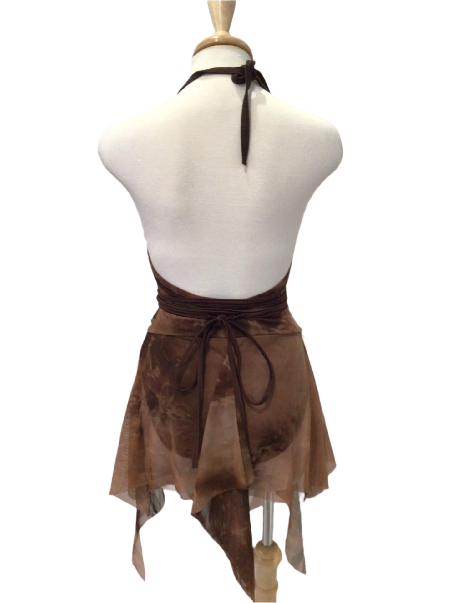 Brown Halter Forest Fairy Dress