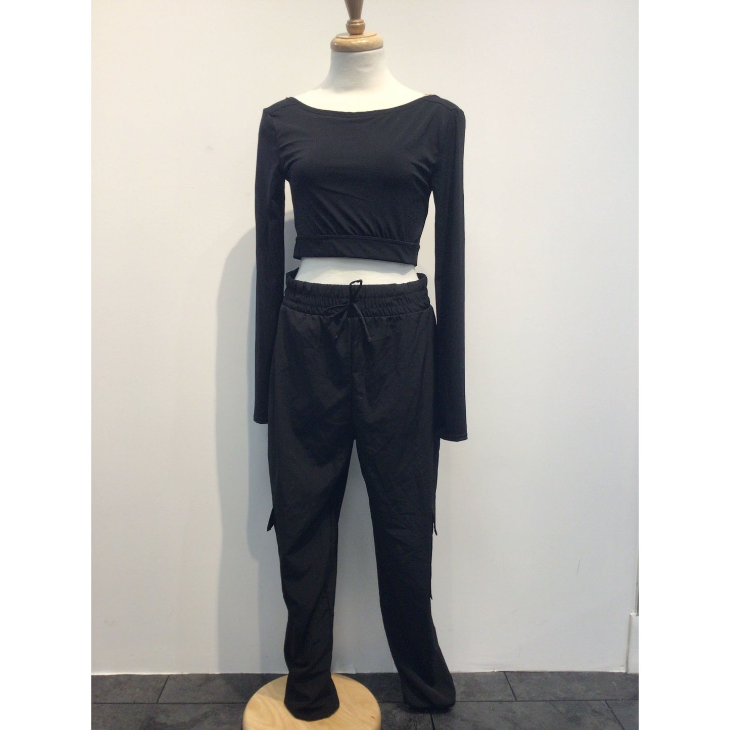 Black Crop Top and Contemporary Pants