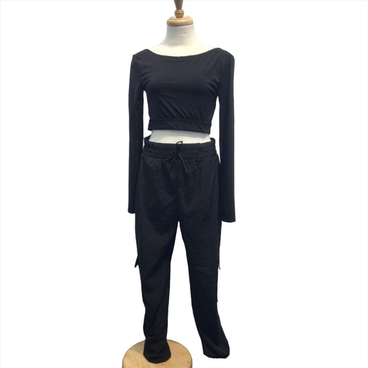 Black Crop Top and Contemporary Pants