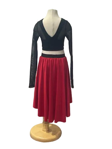 Black and Red Dance Costume Set