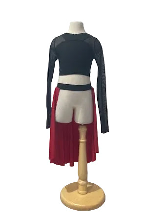Black and Red Dance Costume Set