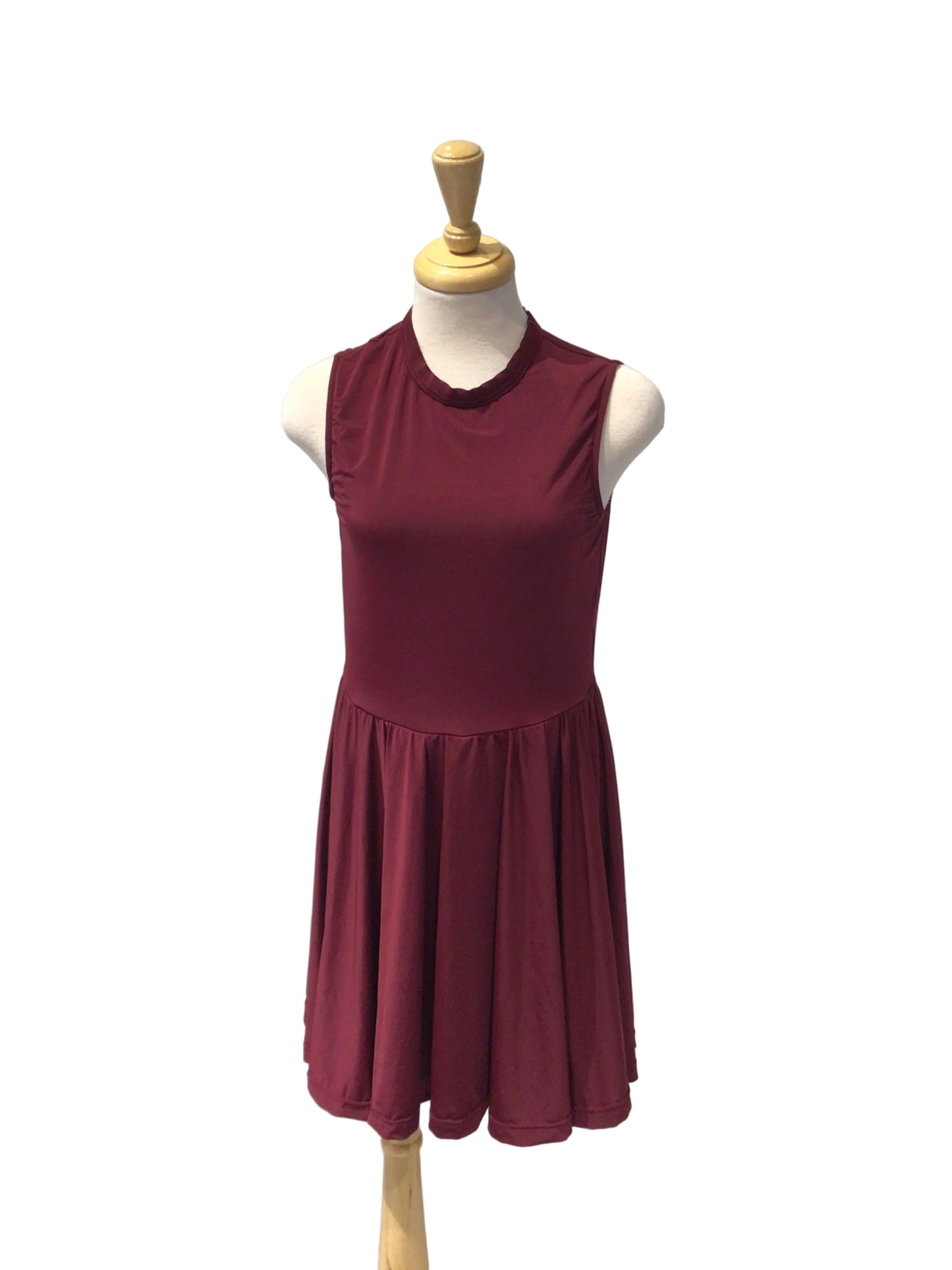 Plain Burgundy Dress
