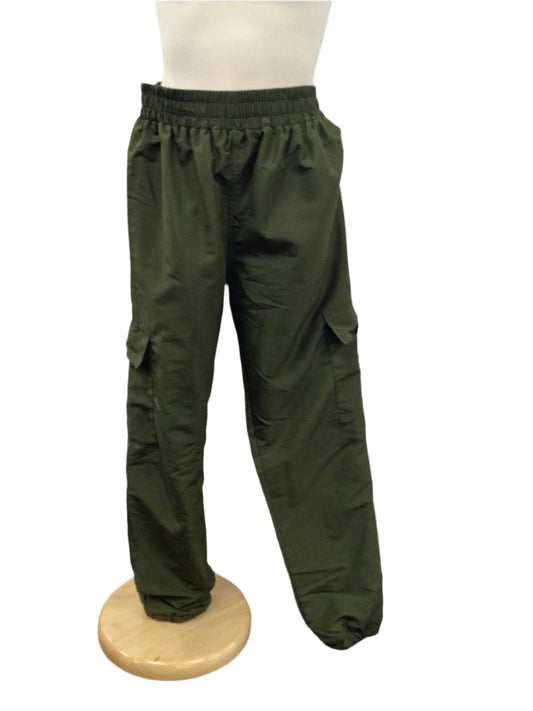 Green Cargo Track Pants