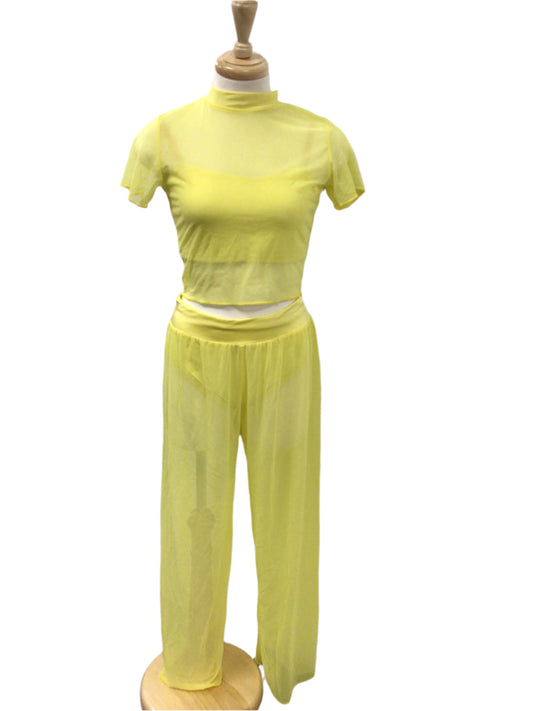 Canary Yellow 4 Piece Contemporary